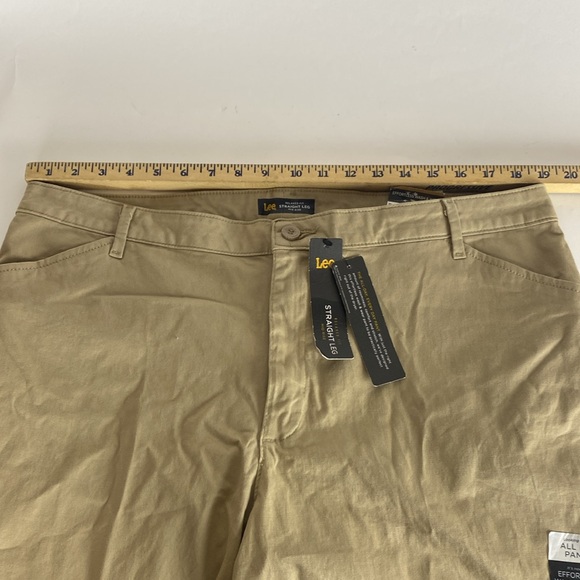 Lee All Day Pants Khaki Relaxed Fit Straight Leg Womens Size 18 Tall - Picture 7 of 13